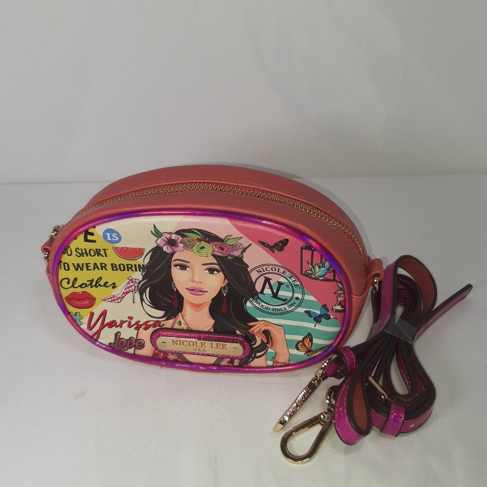Nicole Lee Barrel  Purse/ Fanny Bag With Long Strap